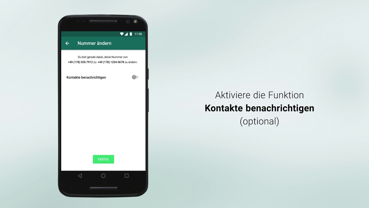 Deine Telefonnummer in WhatsApp ändern