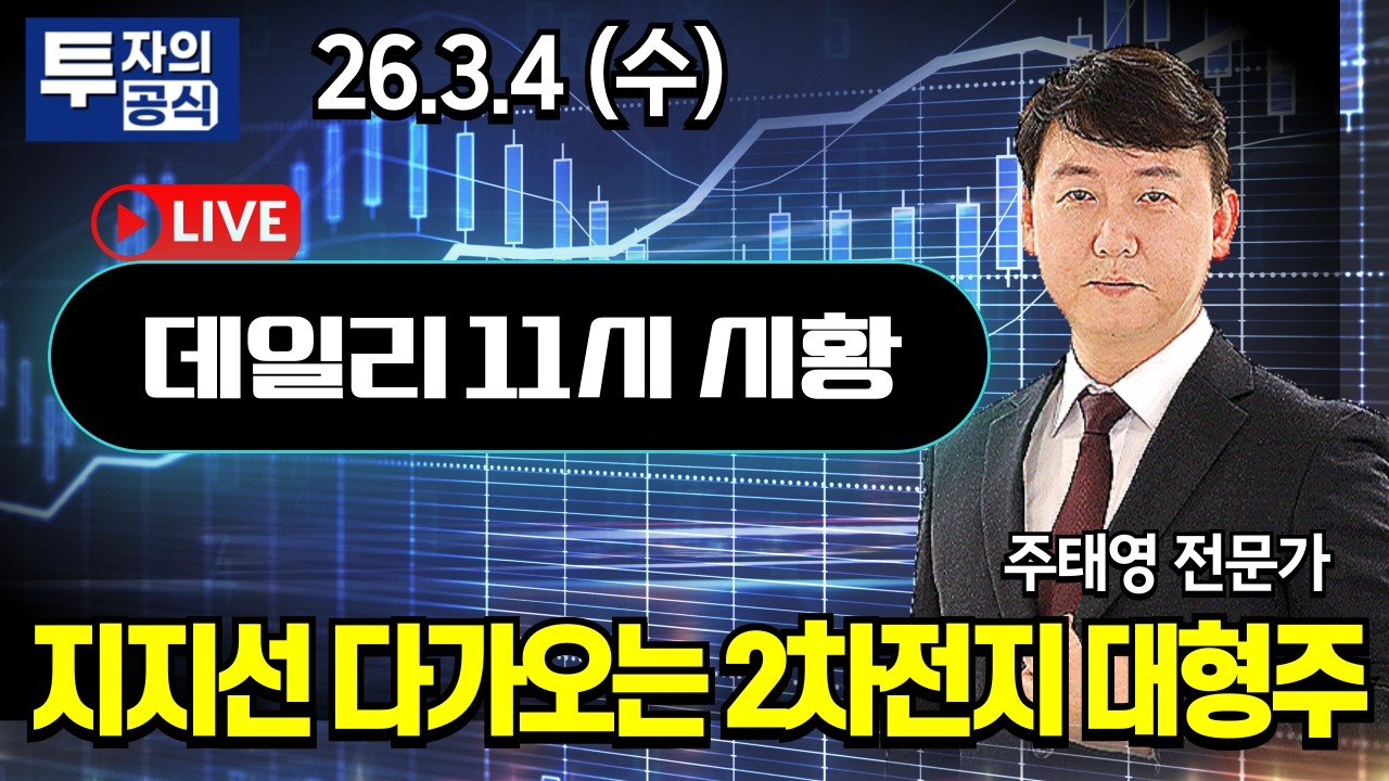 [3.4 수] 지지선 다가오는 2차전지 대형주!