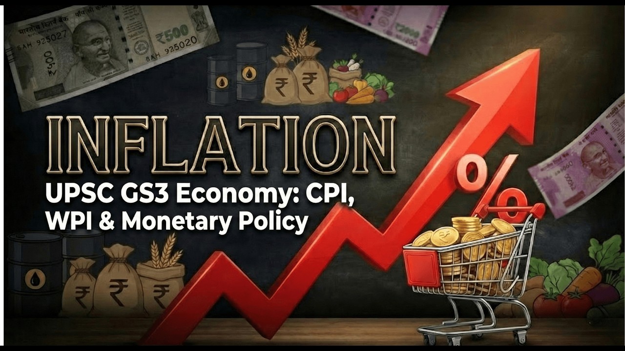 Inflation | CPI, WPI & Monetary Policy | UPSC Prelims + Mains #inflation #upscprelims #upsc2026