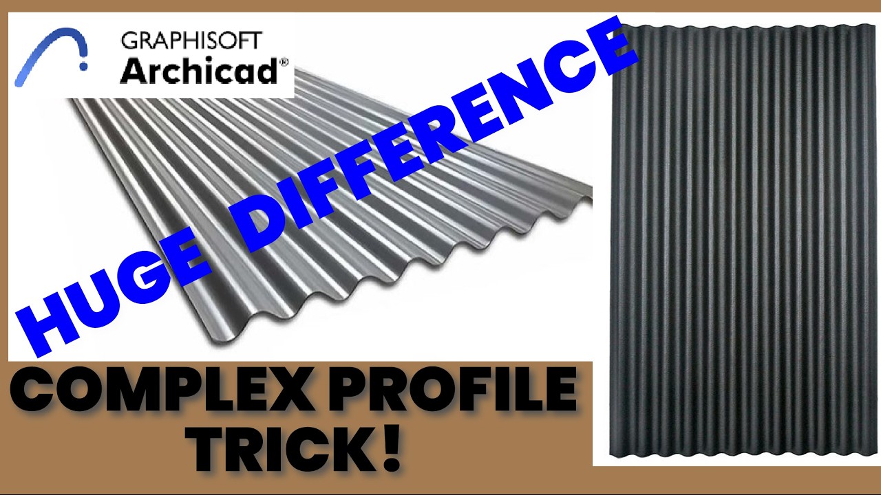 This ArchiCAD complex profile Trick creates Realistic  Corrugated Iron Sheets!