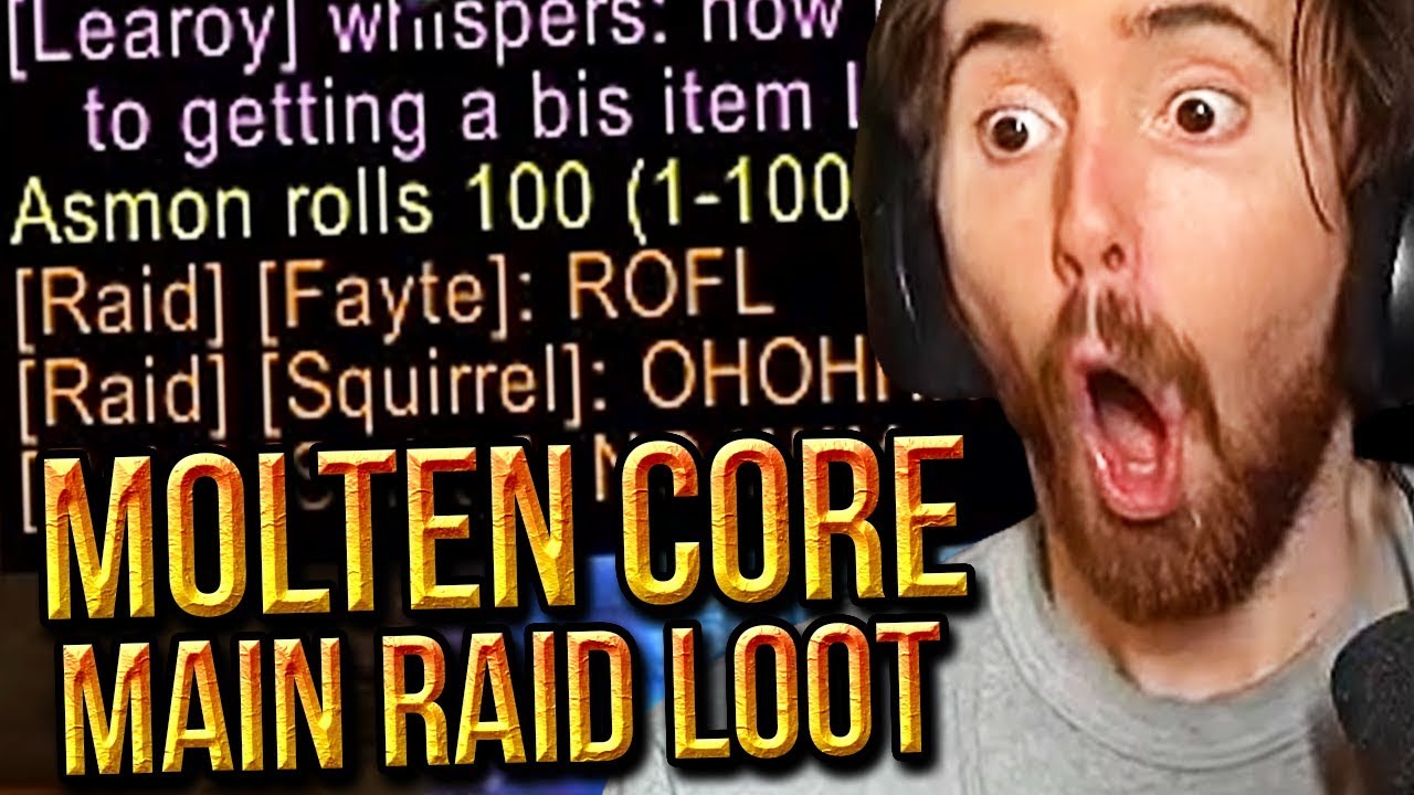 Asmongold Luckiest Molten Core Run - All The Loot - Classic WoW