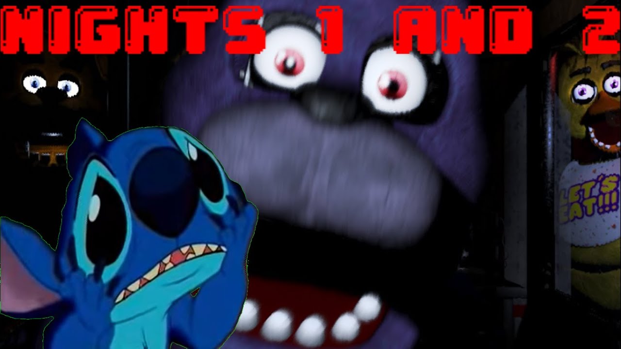 STITCH FINDS GOLDEN FREDDY! | Stitch plays Five Nights At Freddy’s | Nights #1 & #2