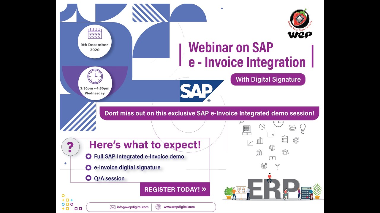 Webinar On SAP e-Invoice Integration With Digital Signature!