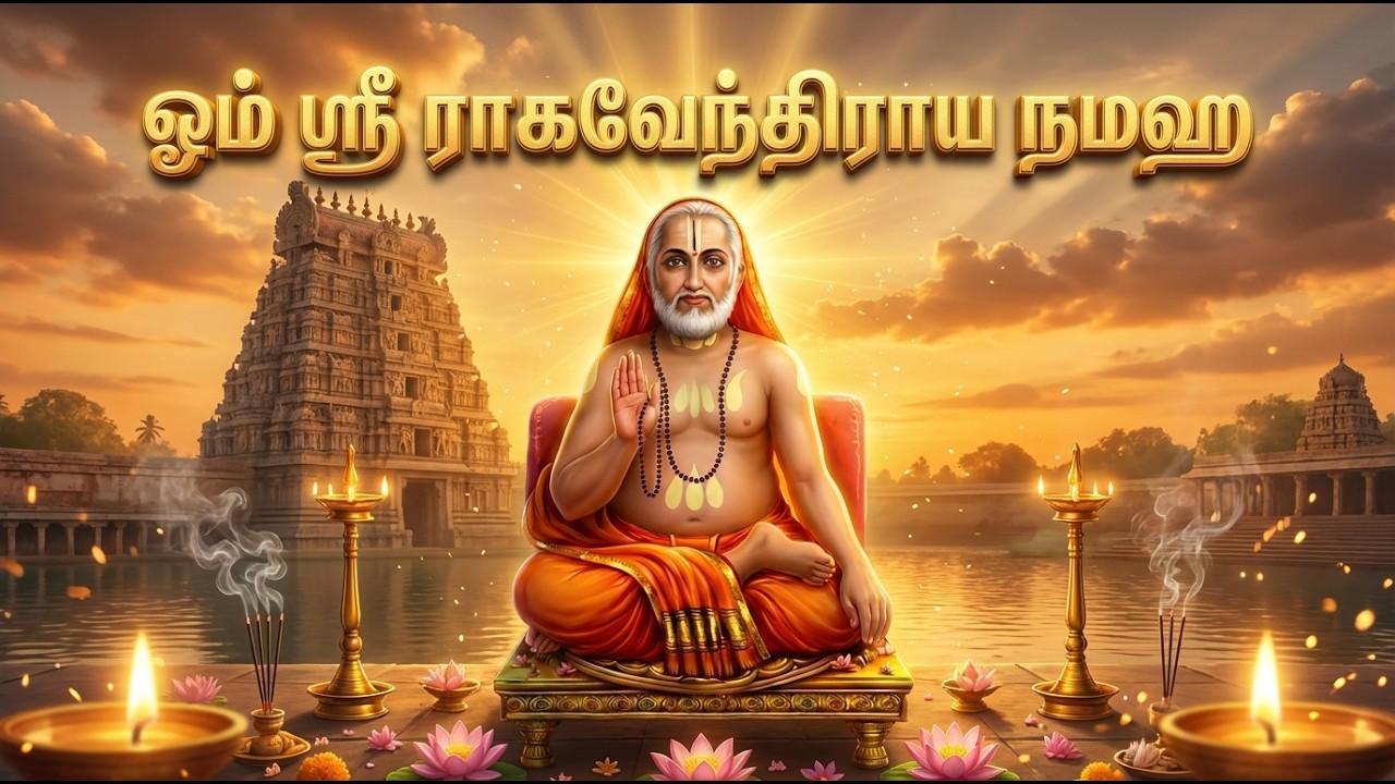 Om Sri Raghavendraya Namaha | Powerful Raghavendra Mantra | Chanting for Peace & Blessings