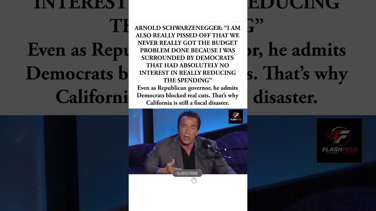 Arnold Schwarzenegger BLASTS Democrats Over California&rsquo;s Budget Crisis!#california#democrats#shorts