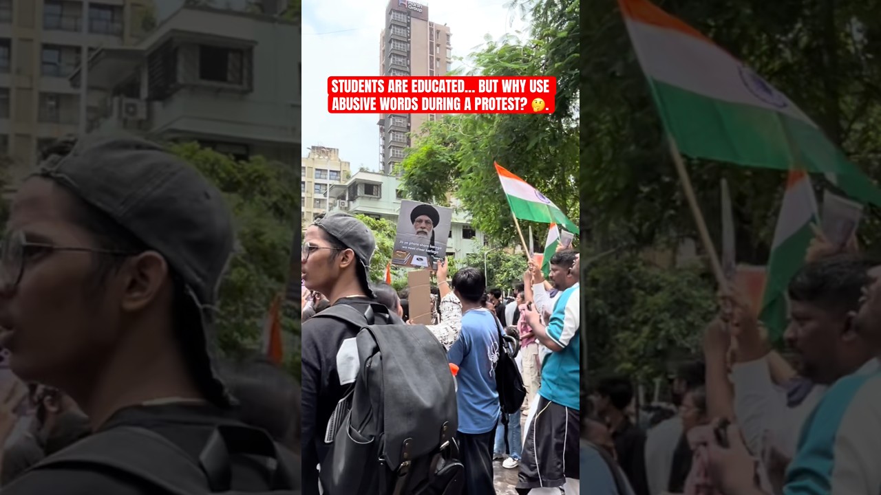 Educated Students, But Why Abuse Words? 🤔| Mumbai Student Protest #cjp #cjpprotest #studentprotest
