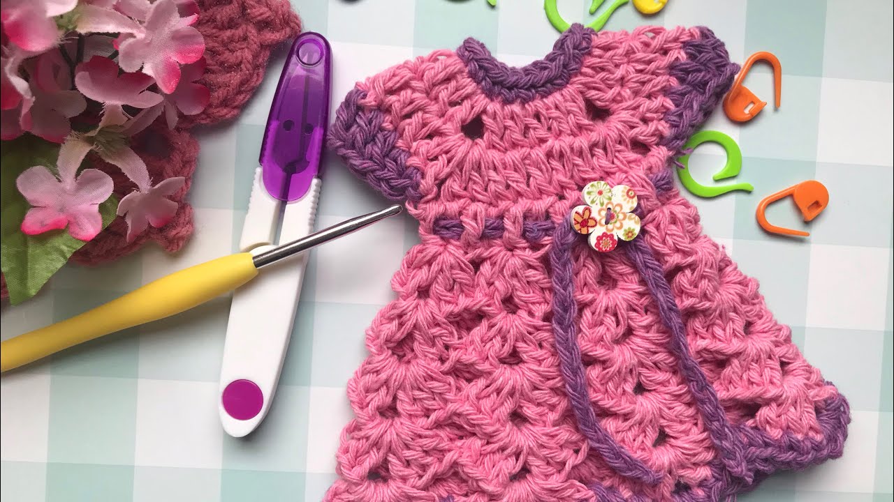 How to crochet a mini dress for beginner  #zhiellecreation #easypatternforbeginner