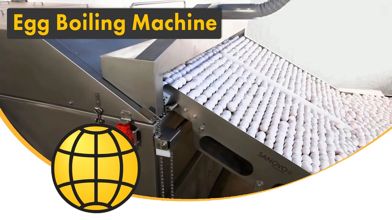 Egg Boiling Machine (Automatic Egg Peeling) - Egg boiler by SANOVO - 20.000 eggs!