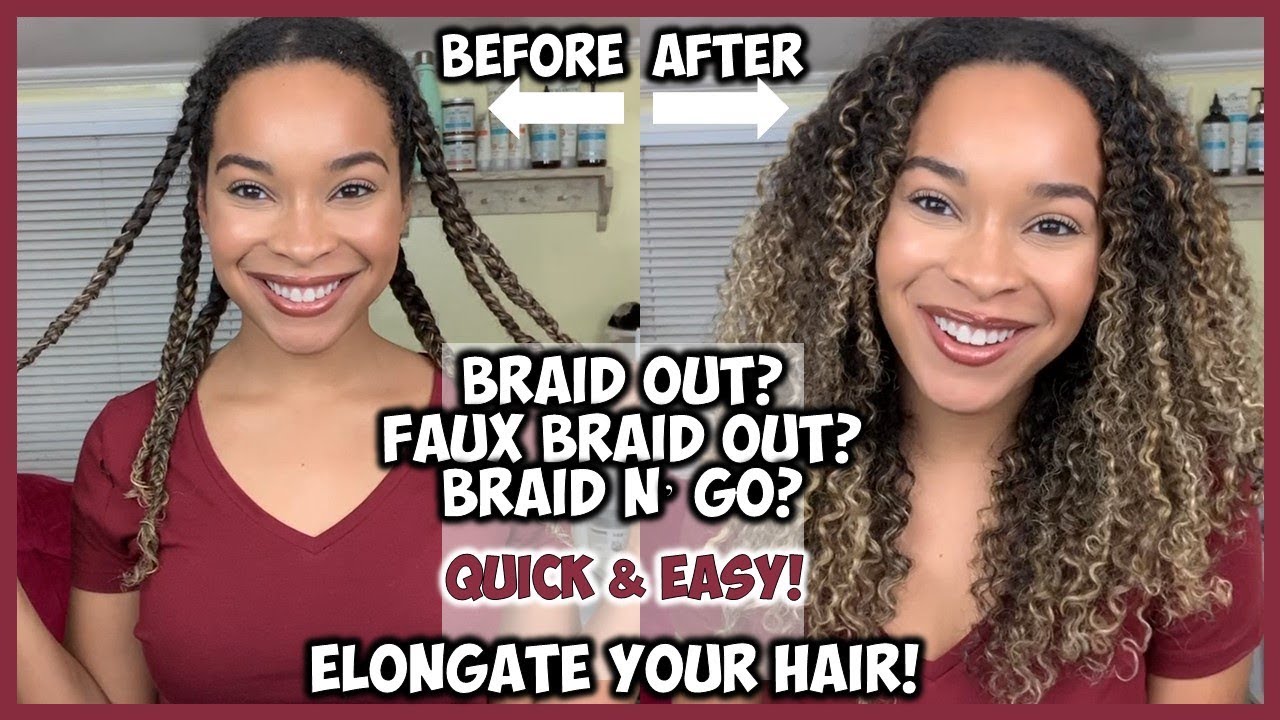 BRAID N’ GO!? | HOW TO ELONGATE CURLY HAIR + ADD VOLUME! | QUICK & EASY