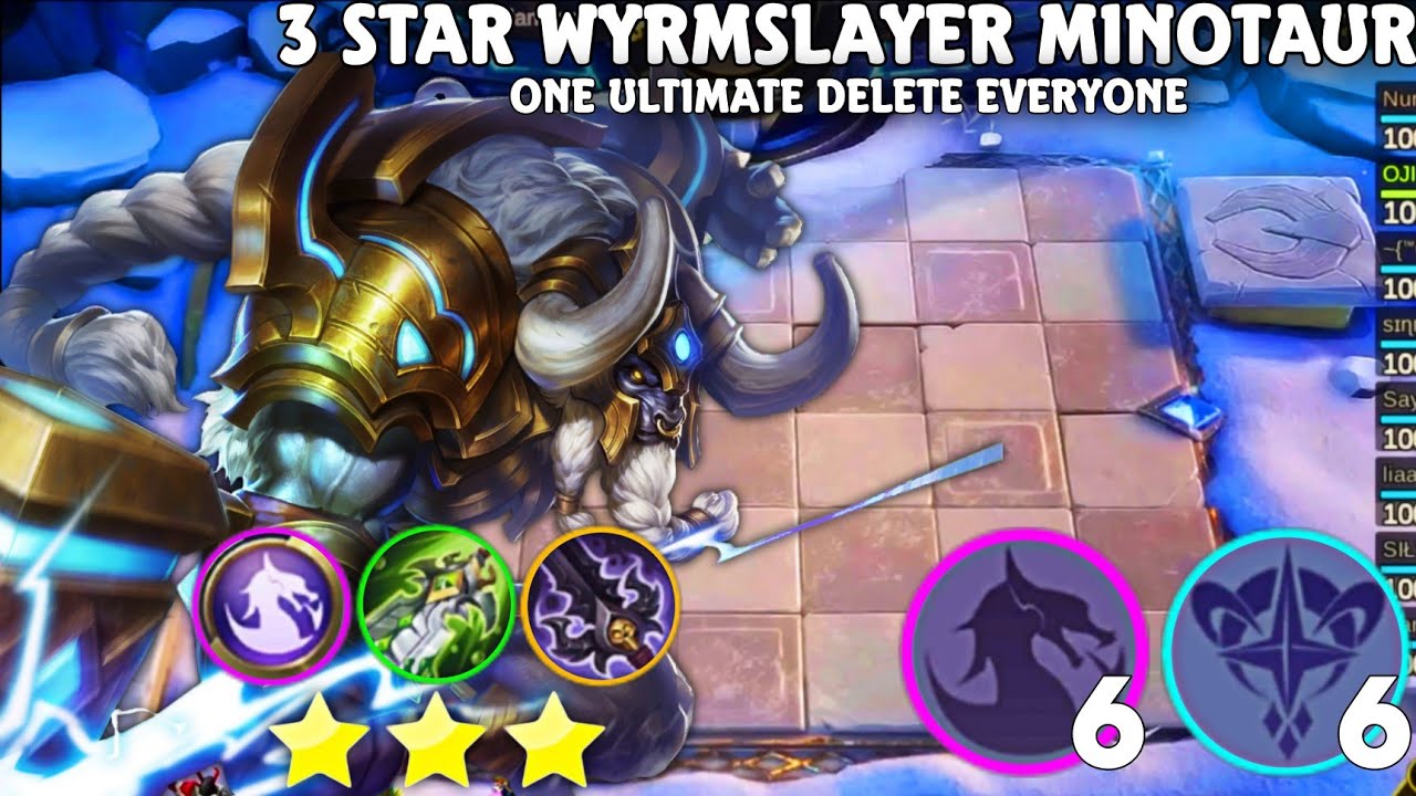 ONE ULTIMATE DELETE EVERYONE | HYPER 3 STAR WYRMSLAYER MINOTAUR MUST WATCH MLBB MAGIC CHESS S15