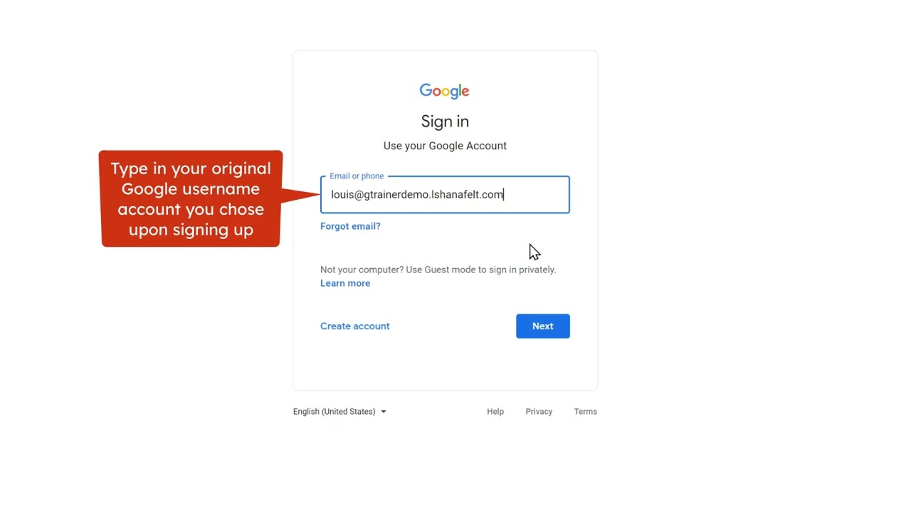 Step 4 - Initial Google Workspace for Education Login