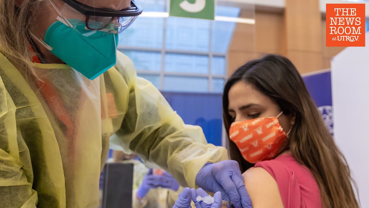 UTRGV inoculates first person in the Valley with COVID-19 vaccine