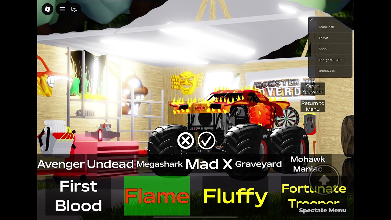Fire versus ice, monster jam trucks