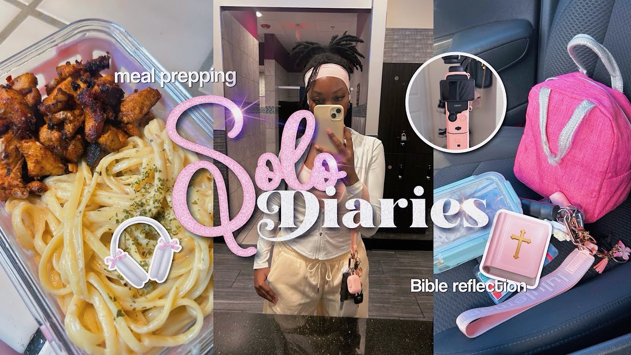 SOLO DIARIES PT 2 ⋆𐙚₊˚⊹♡ |  Being Productive, Meal Prep, Bible Study, Errands, Haul