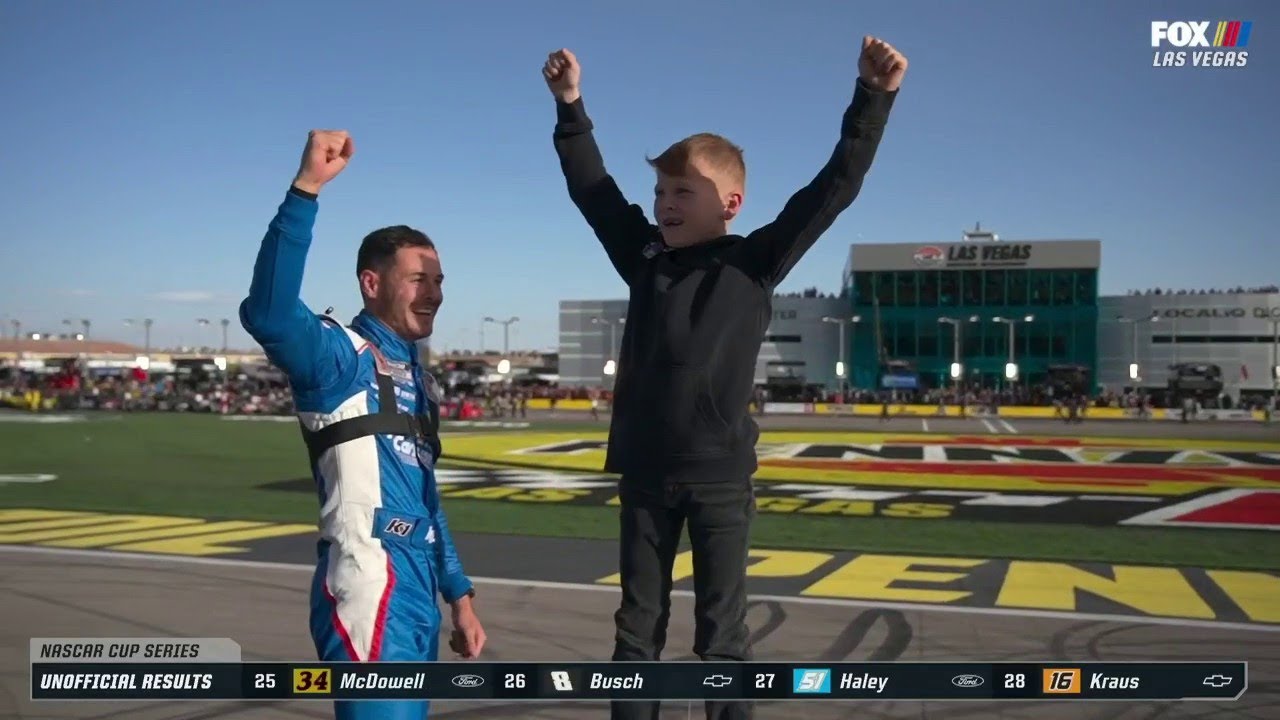 Kyle Larson speaks on his first-place finish in the Pennzoil 400 at Las Vegas | NASCAR on FOX