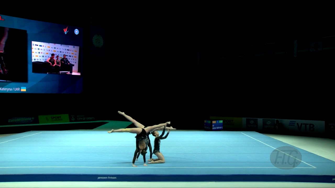 Ukraine (UKR) - 2018 Acrobatic Worlds, Antwerpen (BEL) - Dynamic  Women's Group
