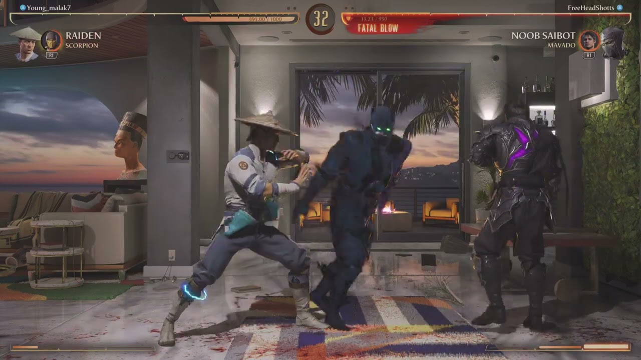 Raiden vs Noob Saibot mk1