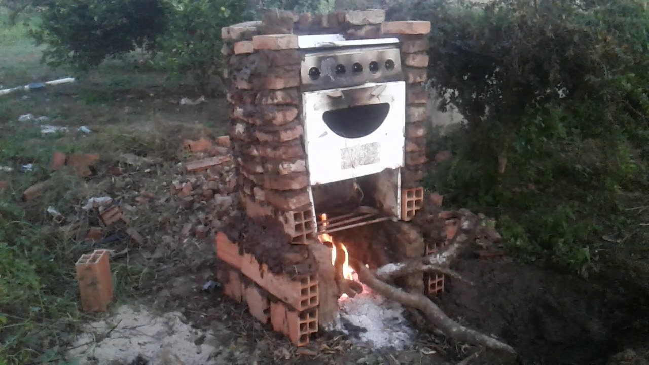 cocina antigua a horno casero