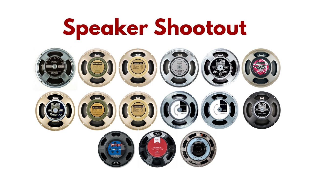 Massive Speaker Comparison Shootout - 17 Speakers -  High gain - 7 String - Celestion Eminence EV