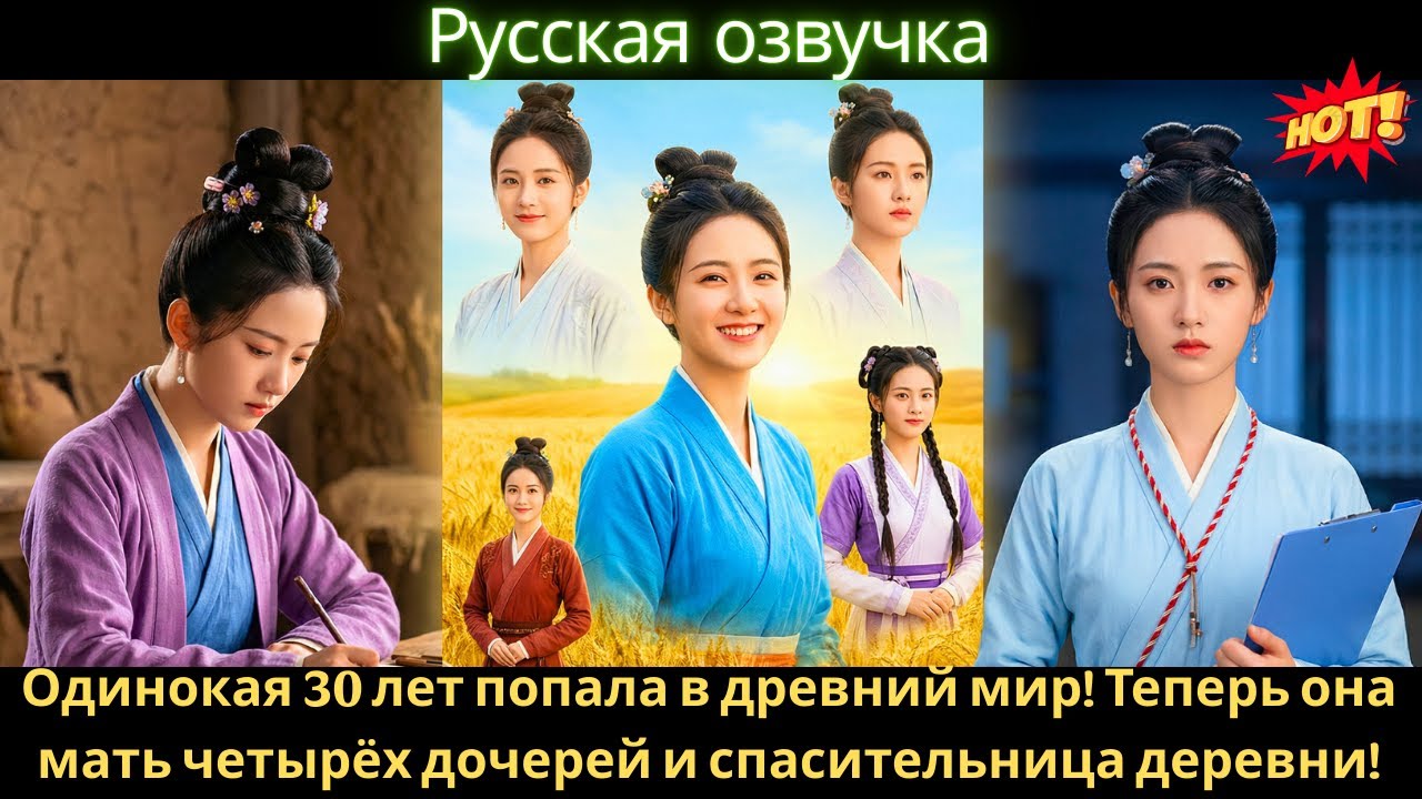 Одинокая 30 лет попала в древний мир! Теперь она мать четырёх дочерей и спасительница деревни! #дора