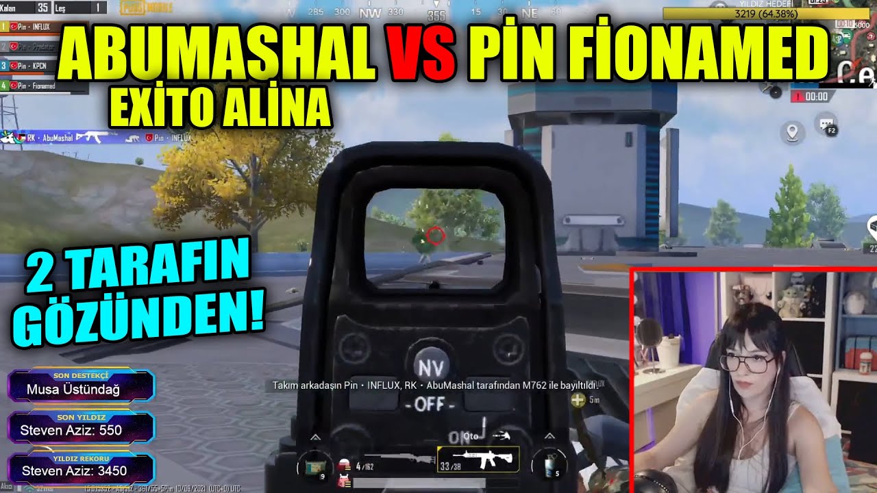 PİN FİONAMED VS ABUMASHAL Pubg Mobile Yayıncı Karşılaşmaları