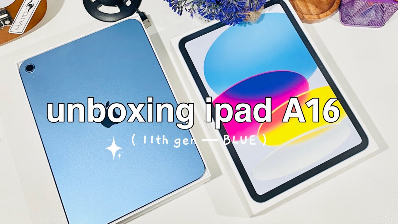 iPad A16 2025 ♡ BLUE  — aesthetic unboxing ✨
