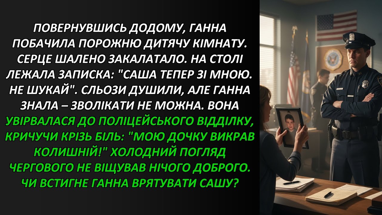Повернувшись додому, Ганна побачила порожню дитячу кімнату. Серце шалено закалатало. На столі