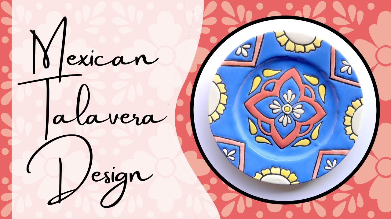 Mexican Talavera Plate Design  - Cuerda Seca Technique