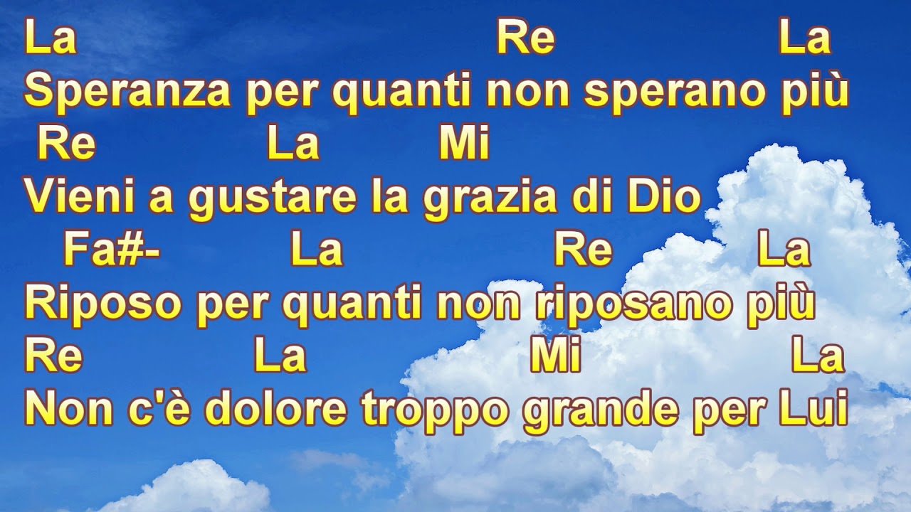 Cosi come sei (Accordi e testo) - Adorazione 5