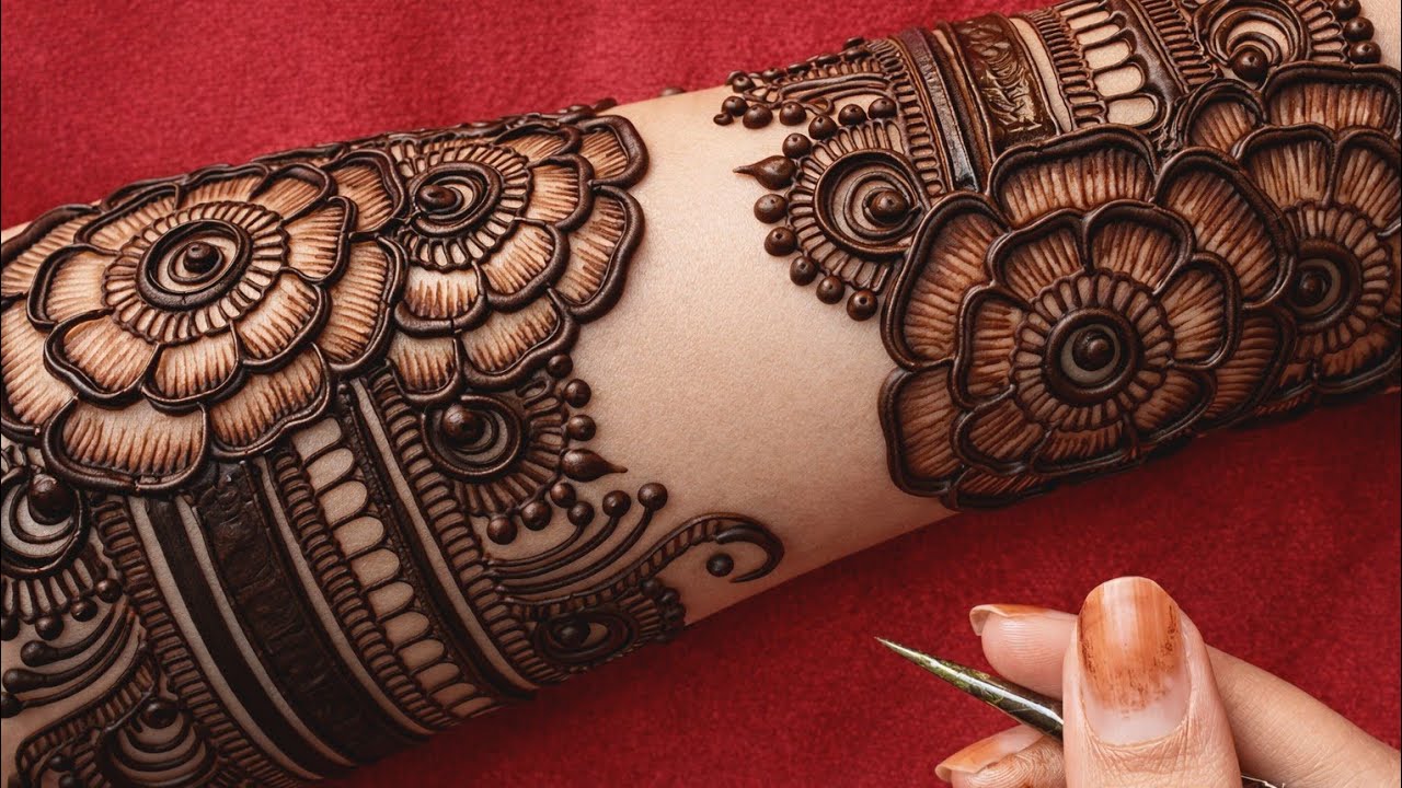 Very Very Stylish Arabic Mehndi Design||New Aesthetic Mehndi Design Simple||Mehndi Ki Designs