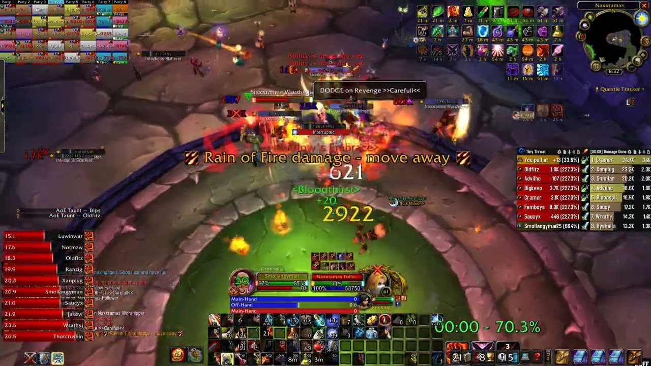 World Of Warcraft HardCore Naxx SPEEDRUN 1:06:19 Uncut Pov