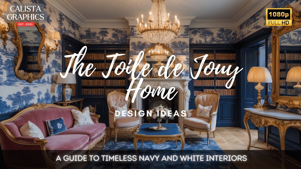 The Toile de Jouy Home: A Guide to Timeless Navy and White Interiors