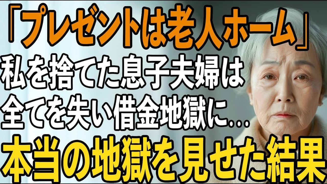 「誕生日プレゼントは老人ホーム」息子夫婦は何も言わず、73歳の私を捨てました…翌日、借金地獄で全てを失った息子夫婦に、地獄を味わわせてやりました【シニアライフ】【60代以上の方へ】