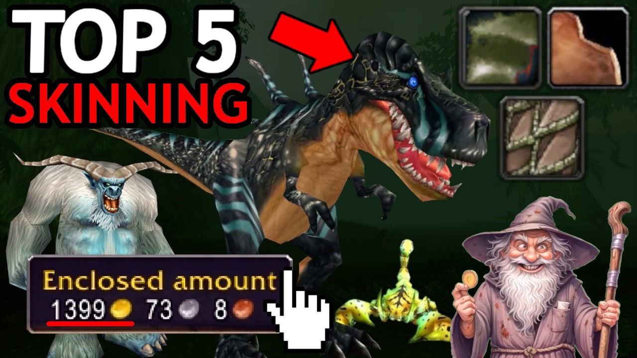 TOP 5 BEST Skinning GOLD FARMS in WoW Classic Era! | EXPLAINED IN UNDER 2 MINS [2026] Guide