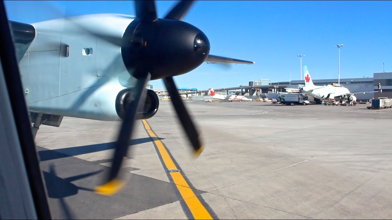 PROP JOB | Air Canada Express Bombardier Q400 Intersection Takeoff from Toronto