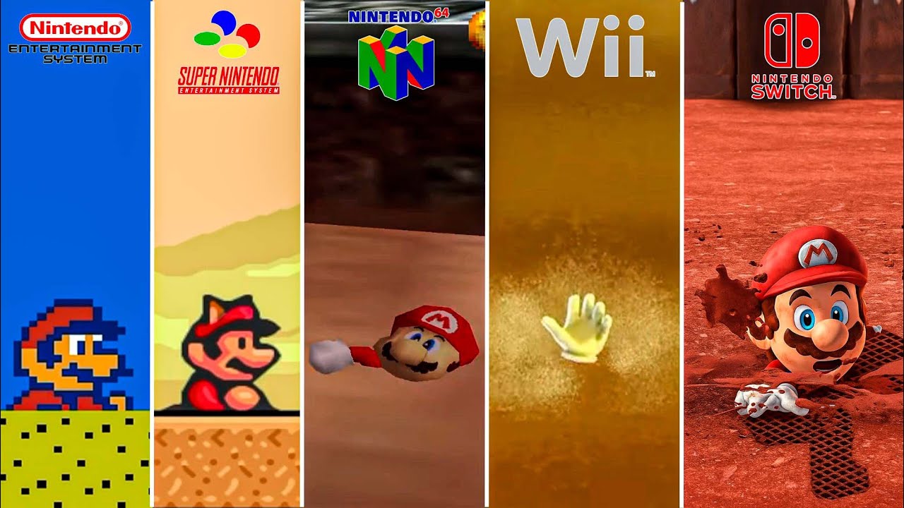 Evolución de MARIO Bros Hundiéndose en ARENAS Movedizas (1985-2025)