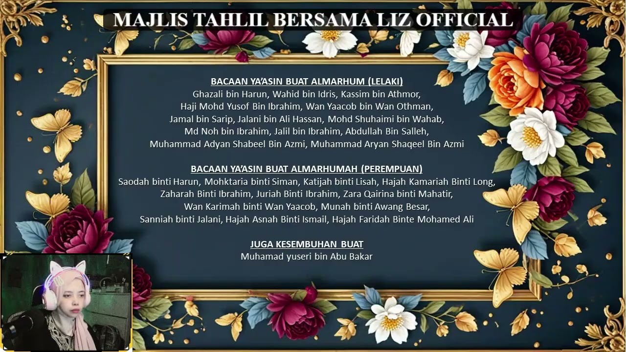 Majlis Bacaan Yaasin buat Arwah| LIVE AT  LIZOFFICIAL TikTok 06022026 #tahlil #doa