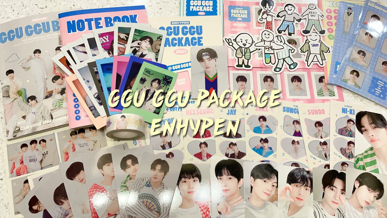ep.11 ♡ распаковка ggu ggu package + организация фотокарт | enhypen ⛅️