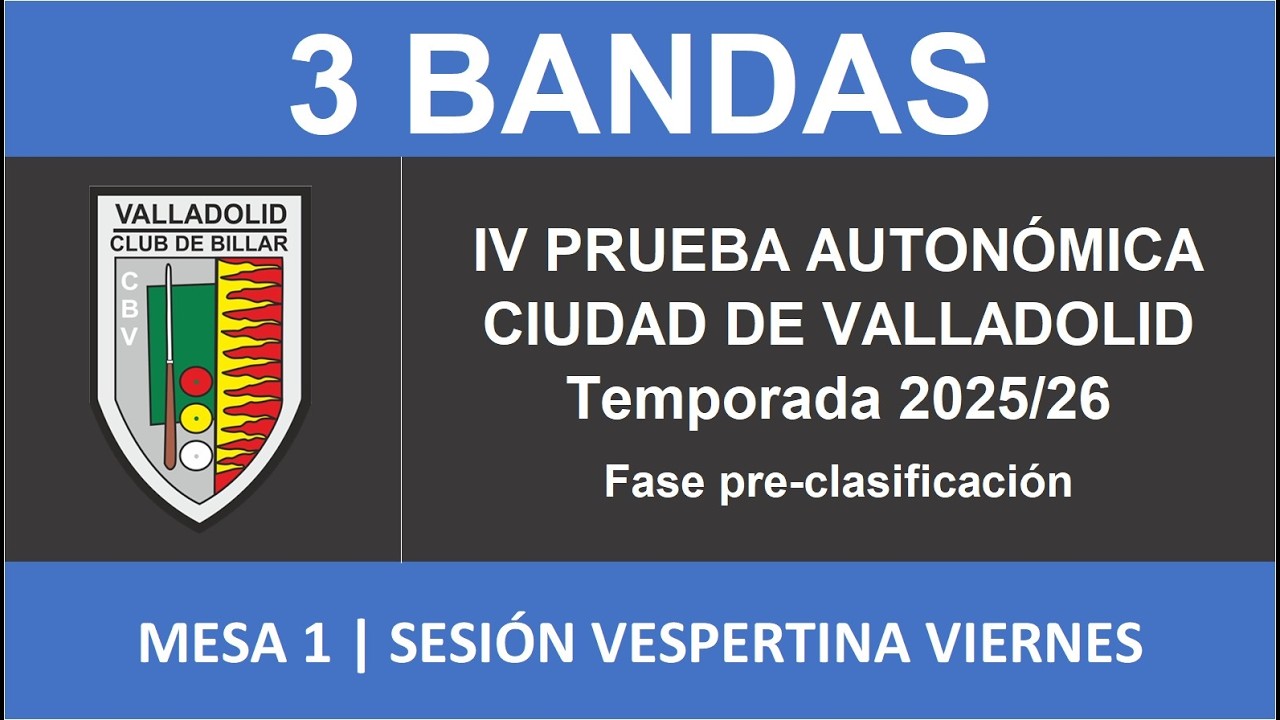 FASE PRE-CLASIFICACIÓN | M1 | SESIÓN VESPERTINA VIERNES