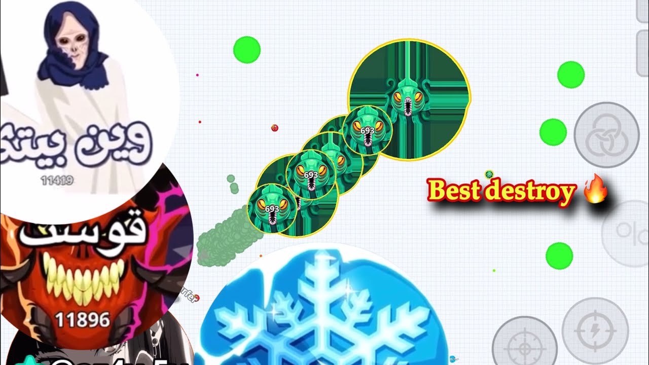 اقاريو - قيم بصوت 😂🔥 صيد المنوب وجلد تجمعات المايكرو 😏🔥Agar.io Destroy All players Macro Agar.io