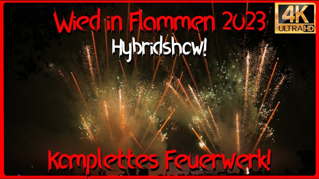 Wied in Flammen 2023 - Waldbreitbach [Hybridfeuerwerk mit Licht und Laser] (4K UHD)