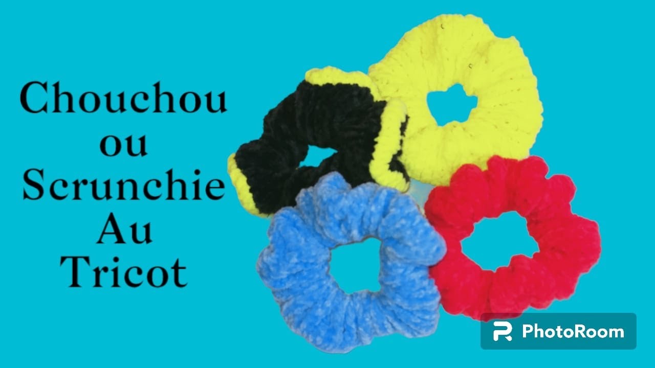 CHOUCHOU POUR CHEVEUX AU TRICOT OU SCRUNCHIES