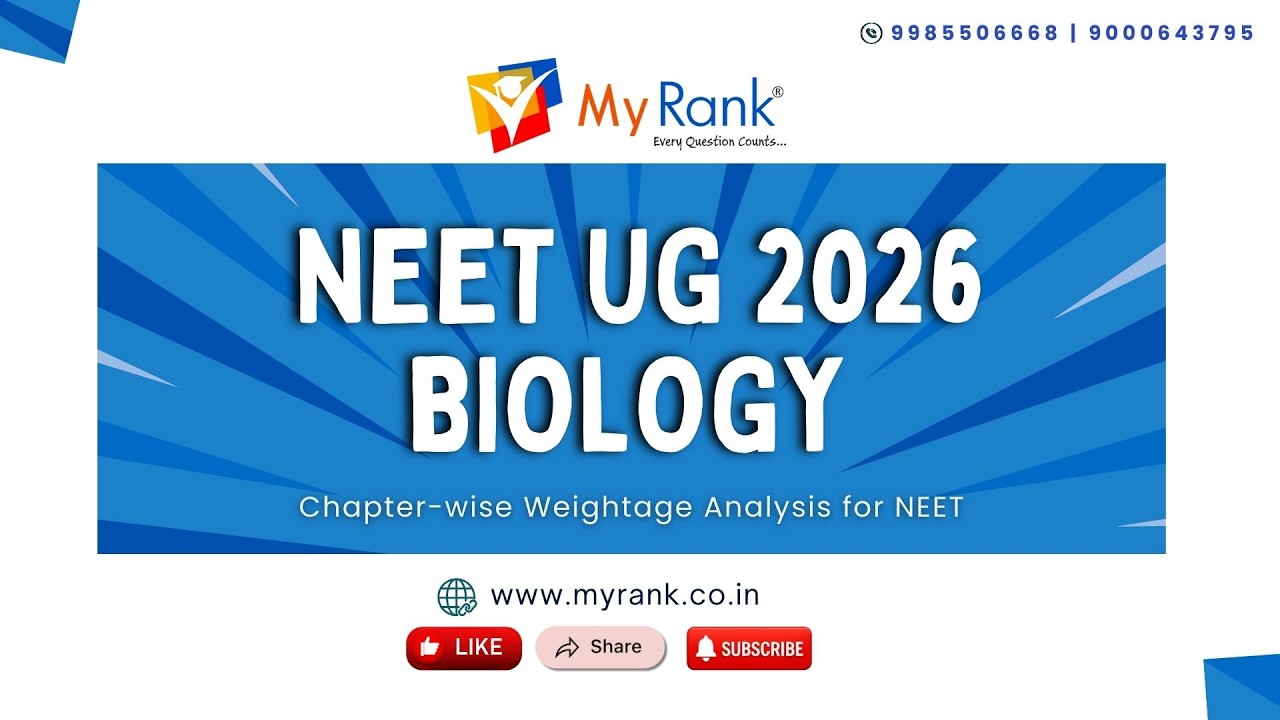 🎯 Стратегия подготовки к NEET UG 2026 по биологии 💯 | Главы с высоким весом, которые ОБЯЗАТЕЛЬНО ...