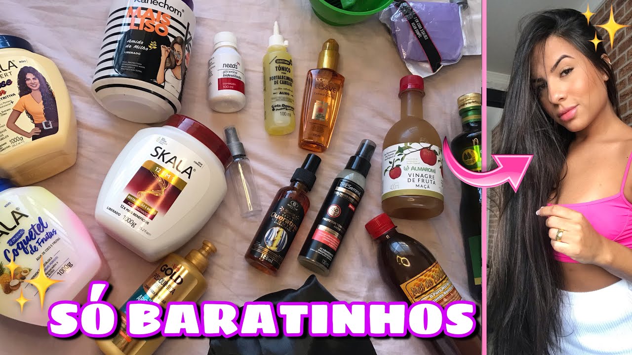 CRONOGRAMA CAPILAR QUE VAI RECUPERAR SEU CABELO!! SÓ PRODUTOS BARATINHOS✨