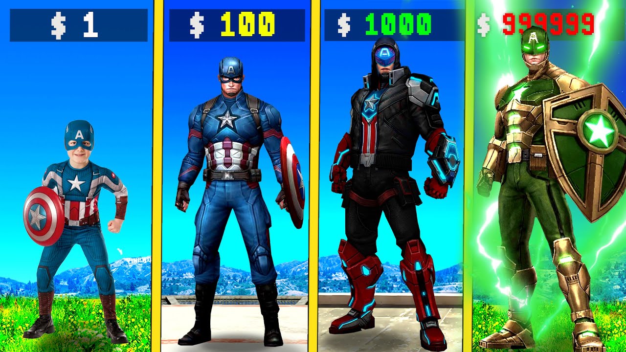$1 CAPTAIN AMERICA to $1,000,000,000 CAPTAIN AMERICA in GTA 5