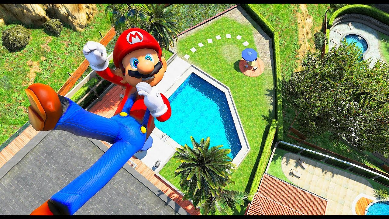GTA 5 Mario Mod Ragdolls Compilation | Realistic Mario Physics