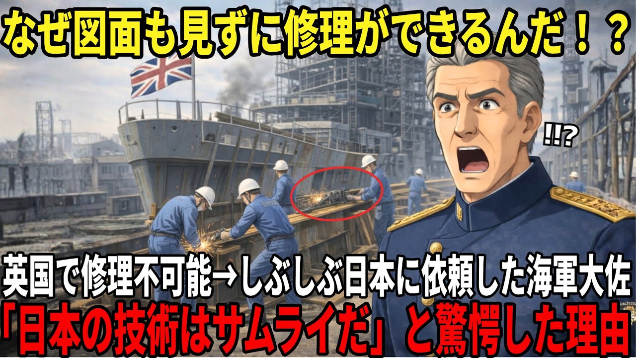 「日本なんかに修理できるわけがない」イギリスでは艦隊の修理ができず、しぶしぶ日本に依頼した英国大佐。日本の技術を目の当たりにし驚愕した理由とは【海外の反応】