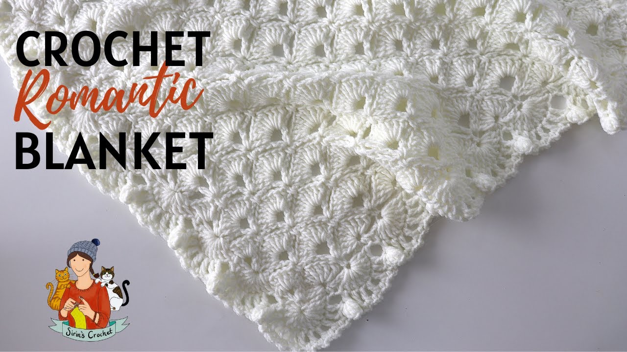 Crochet Easy Romantic Baby Blanket Pattern / Beginner Friendly Tutorial