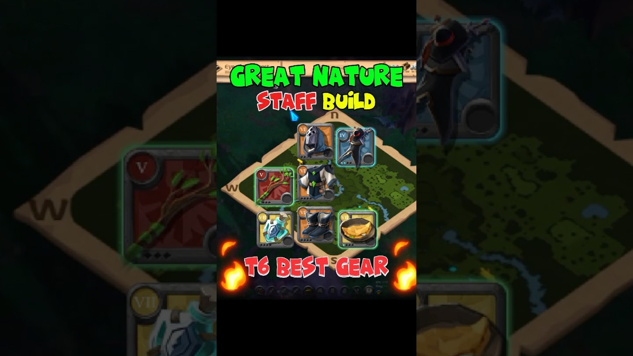 GREAT NATURE STAFF / BEST DUO BUILD / OUTNUMBERED T6 vs T7 #albiononline #games #shorts