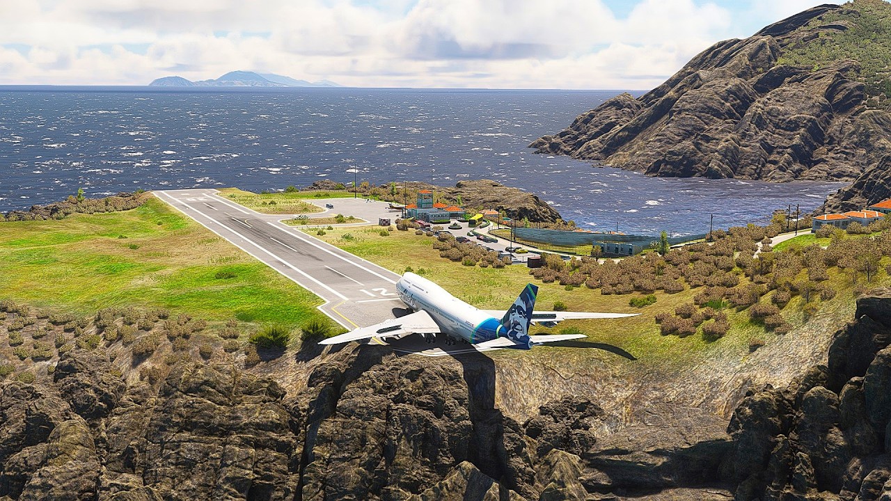 Incredible! ALASKA Airlines Boeing 747 Battles Strong Crosswind at Short Runway